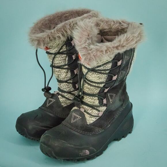 The North Face Size Girls Youth 4 Shellista Heatseeker Purple Winter Snow Boots - Picture 1 of 7